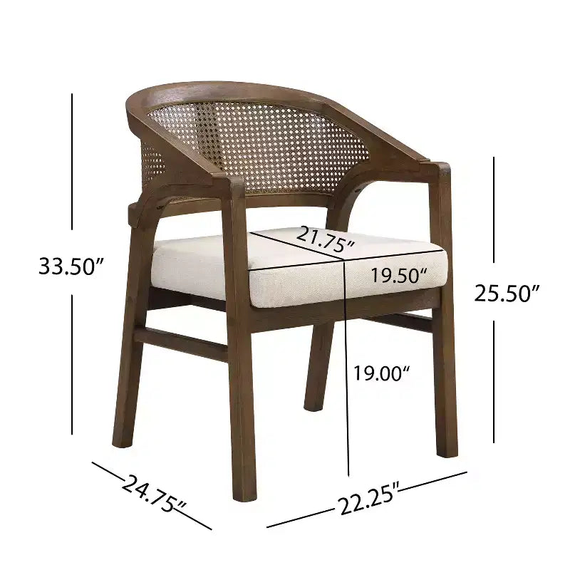 Christopher Knight Home Grace Contemporary 7 Piece Rubberwood Rattan Upholstered Dining Set with Oversized Rectangular Table