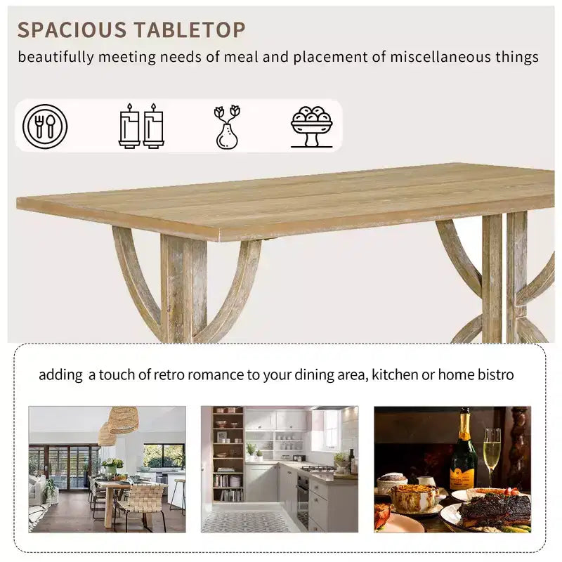 Farmhouse Dining Set for 4, Rectangular Kitchen Table Set with 4 Upholstered Chairs and Bench