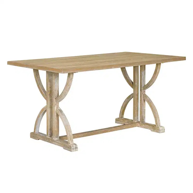 Farmhouse Dining Set for 4, Rectangular Kitchen Table Set with 4 Upholstered Chairs and Bench