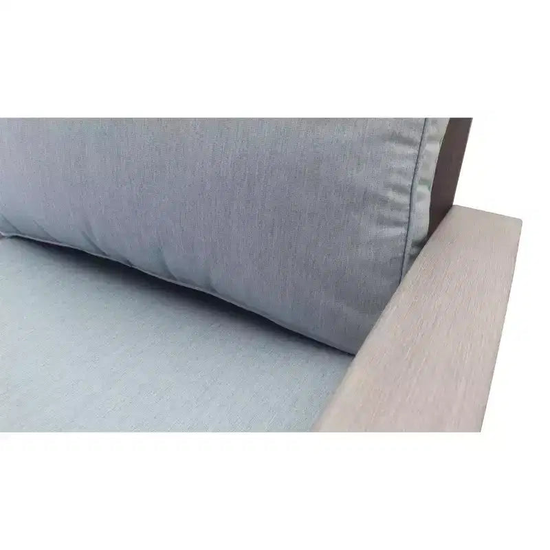 Courtyard Casual Cabo Ensemble 2 pièces Fauteuil pivotant planeur et pouf en aluminium avec coussins Sunbrella