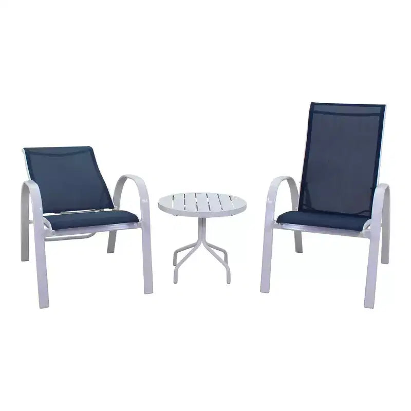 Courtyard Casual Santa Fe 3 pc Reclining Set Includes one 20 End Table and two Reclining Sling Chairs