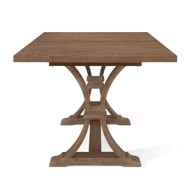 Ensemble de salle à manger extensible 7 pièces Christopher Knight Home Pampas en bois, cannage et tissu de style campagnard français