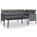 vidaXL Patio Lounge Set Outdoor Furniture Sectional Sofa Anthracite Steel