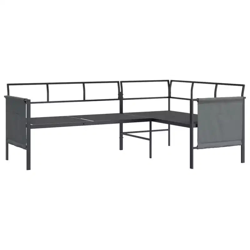 vidaXL Patio Lounge Set Outdoor Furniture Sectional Sofa Anthracite Steel