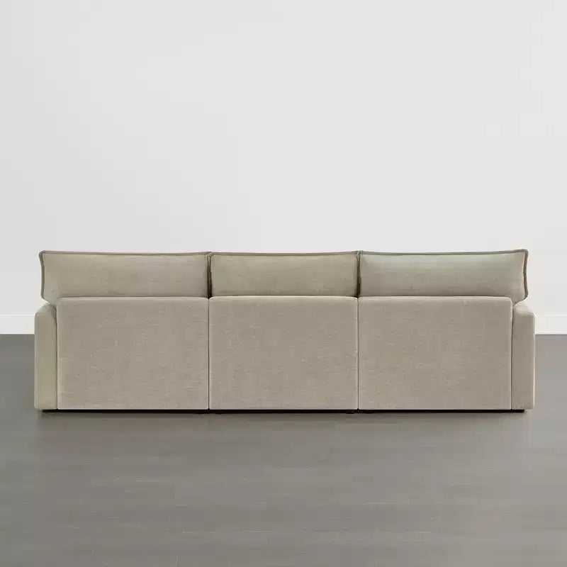 Spruce & Spring Modular Couch Oversized Sectional Sofa for Living Room, Taupe-3PC