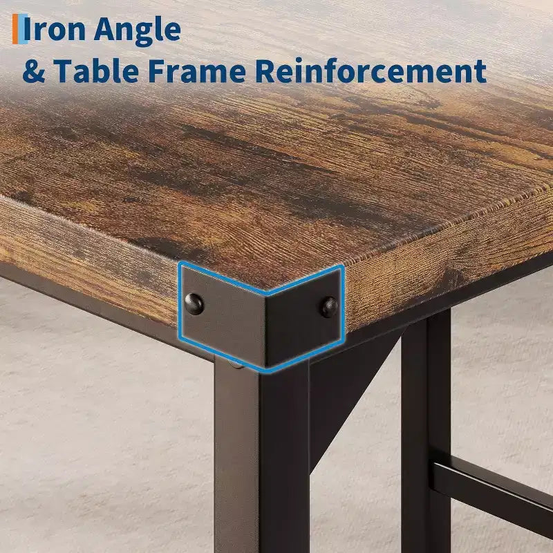 3-Piece Kitchen Table Set, with 2 Upholstered Bar Stools