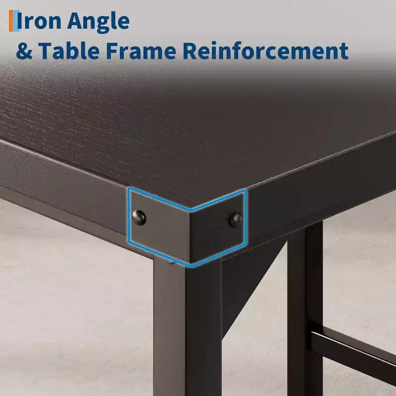 3-Piece Kitchen Table Set, with 2 Upholstered Bar Stools