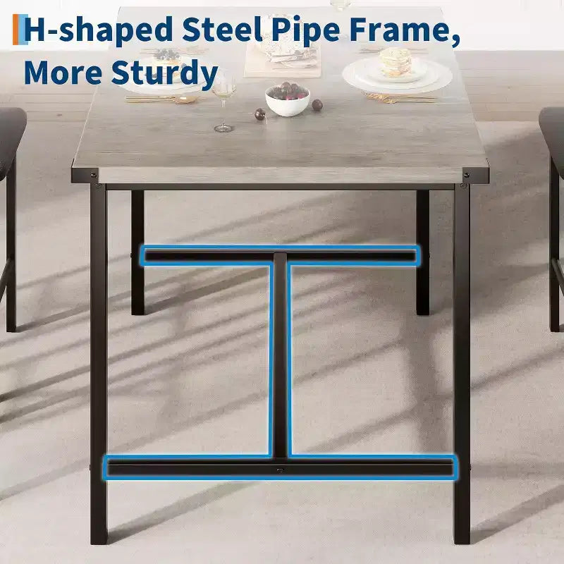 3-Piece Kitchen Table Set, with 2 Upholstered Bar Stools