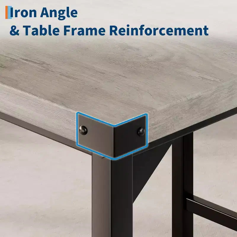 3-Piece Kitchen Table Set, with 2 Upholstered Bar Stools