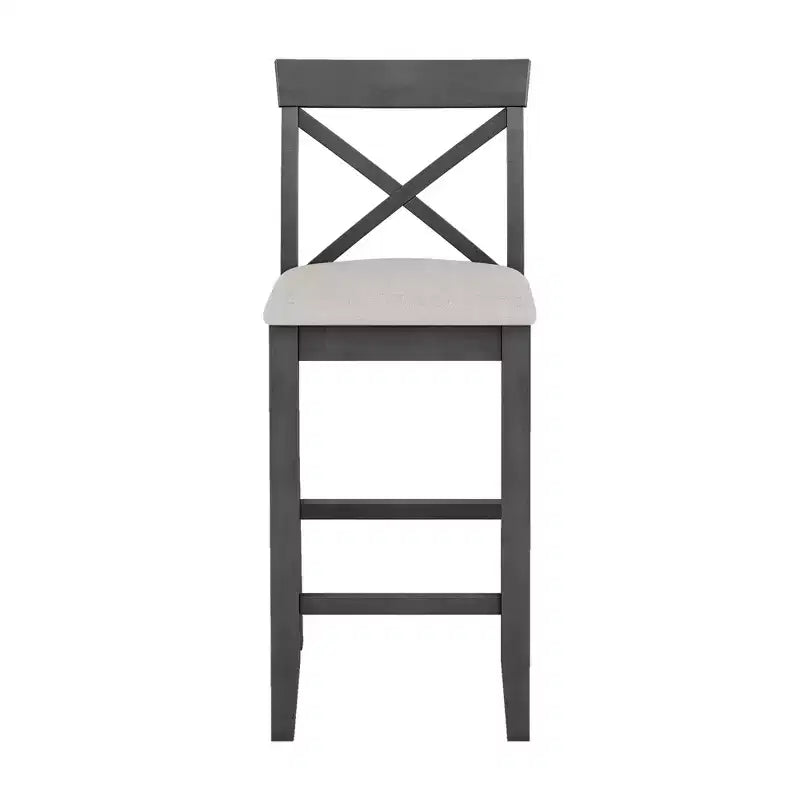 Whisen Farmhouse 48 Wood Dining Set with 2 Chairs