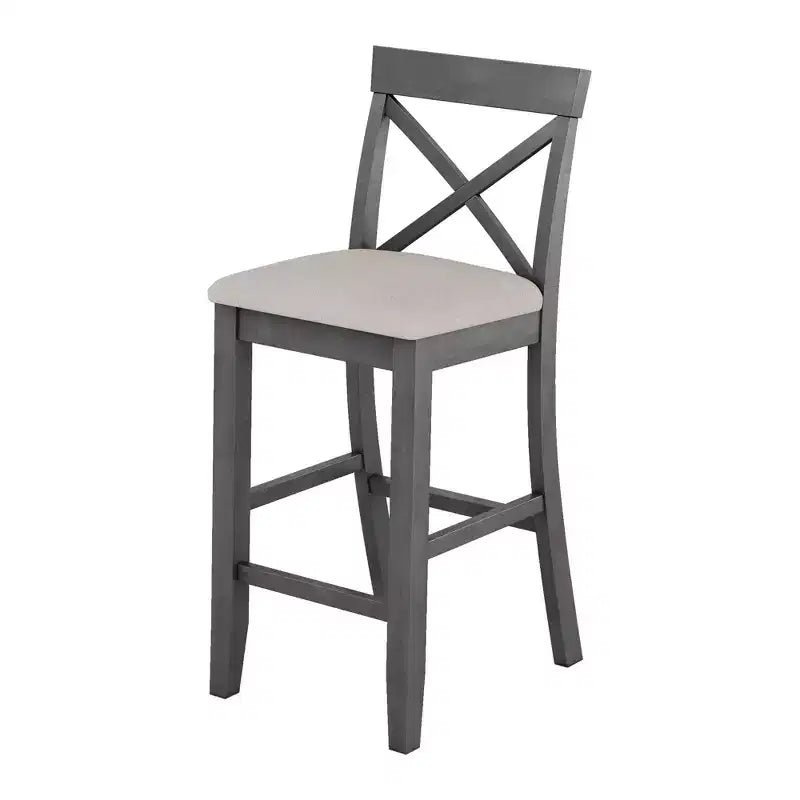 Whisen Farmhouse 48 Wood Dining Set with 2 Chairs