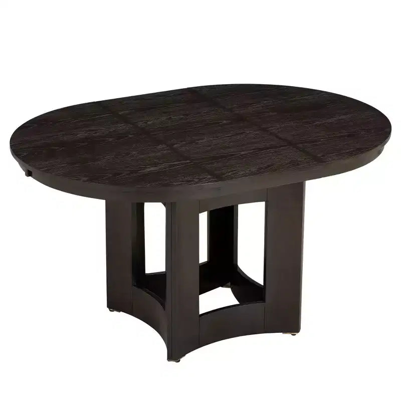 Whisen Farmhouse Extendable Round Dining Table Set with 4 Chairs