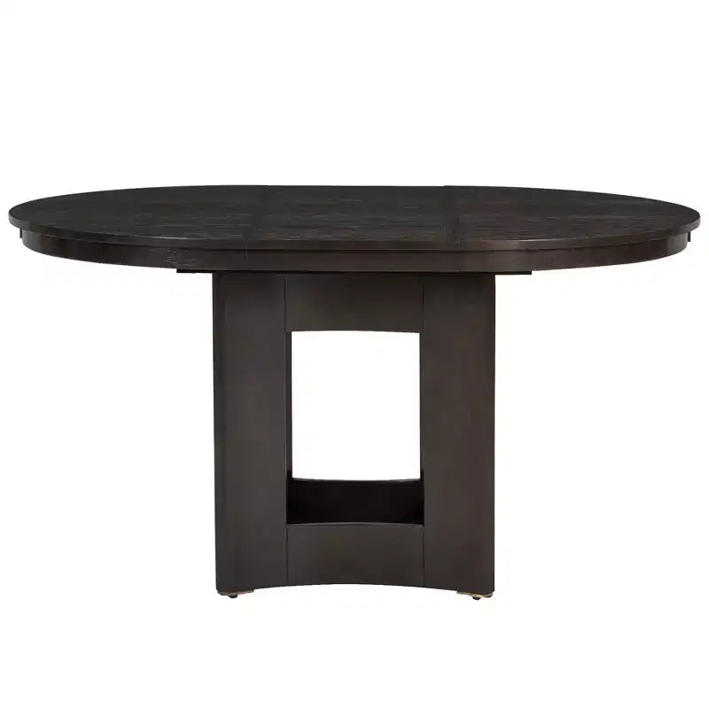 Whisen Farmhouse Extendable Round Dining Table Set with 4 Chairs
