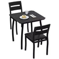 Dining Table Set for 2, Farmhouse 3 Piece Kitchen Table and Chair Set with Upholstered Chair, Metal Frame Dining Room Table and Chairs
