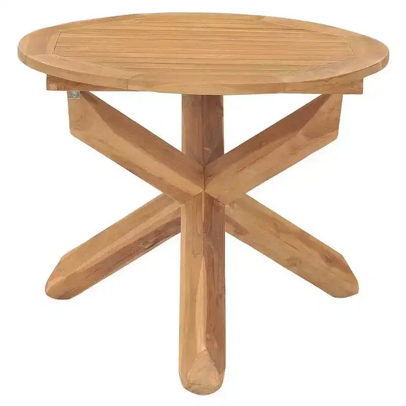 vidaXL Garden Dining Set Natural Teak Solid teak wood Standard Stackable