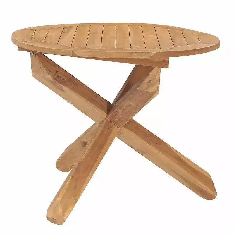 vidaXL Garden Dining Set Natural Teak Solid teak wood Standard Stackable