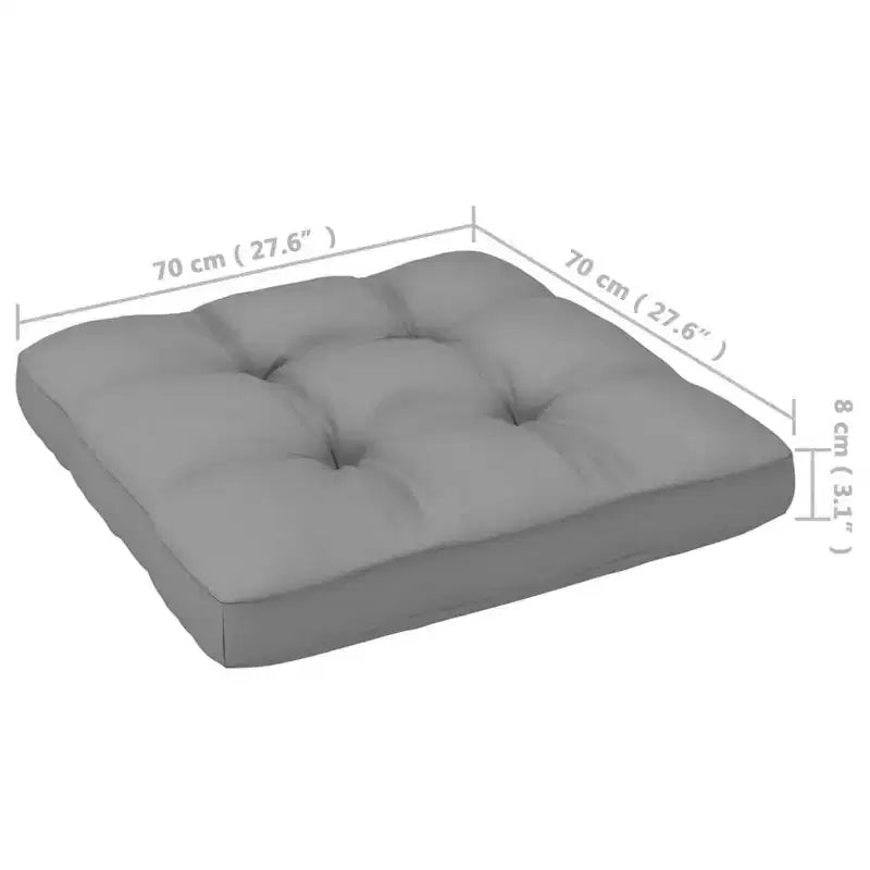 vidaXL Garden Lounge Set Natural Wood Solid Pinewood, 100% Polyester