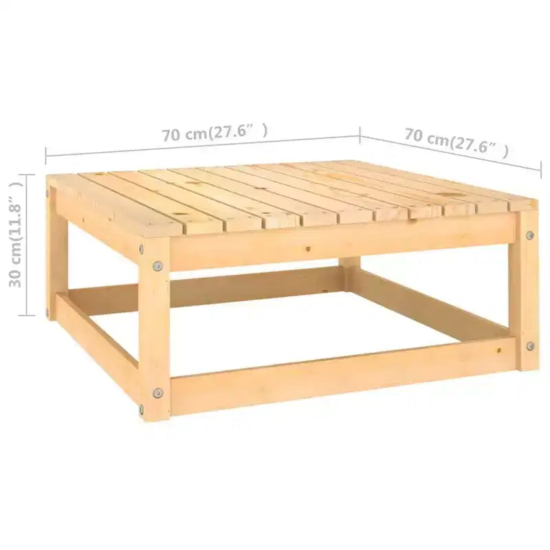 vidaXL Garden Lounge Set Natural Wood Solid Pinewood, 100% Polyester
