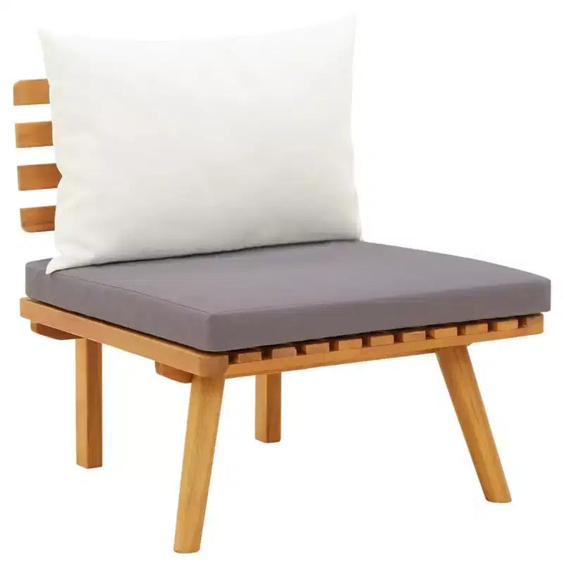 vidaXL Patio Lounge Set Sectional Sofa Set with Cushions Solid Wood Acacia