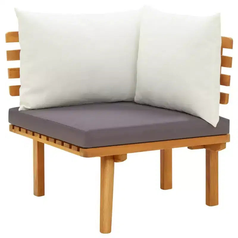 vidaXL Patio Lounge Set Sectional Sofa Set with Cushions Solid Wood Acacia