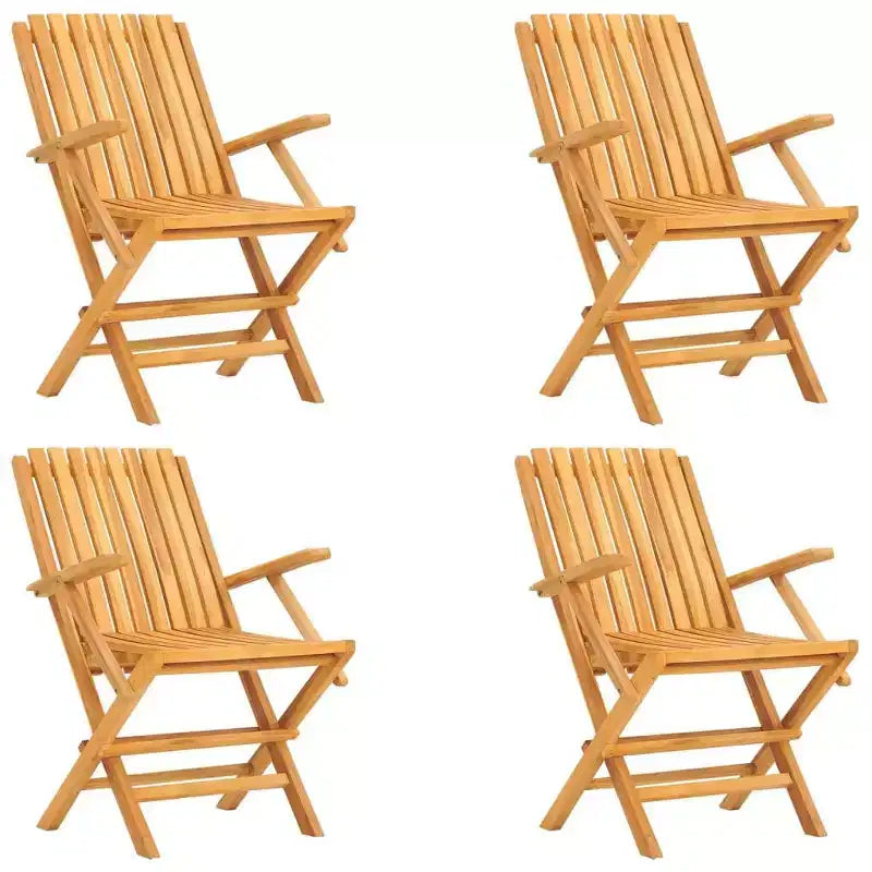 vidaXL Garden Dining Set Natural Wooden Color Solid Teak Wood Medium