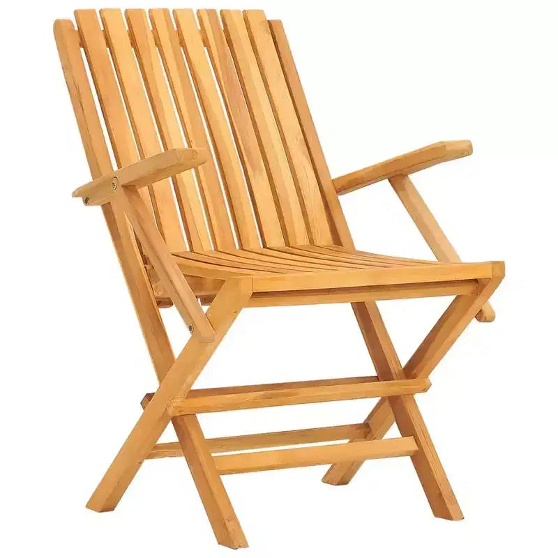 vidaXL Garden Dining Set Natural Wooden Color Solid Teak Wood Medium