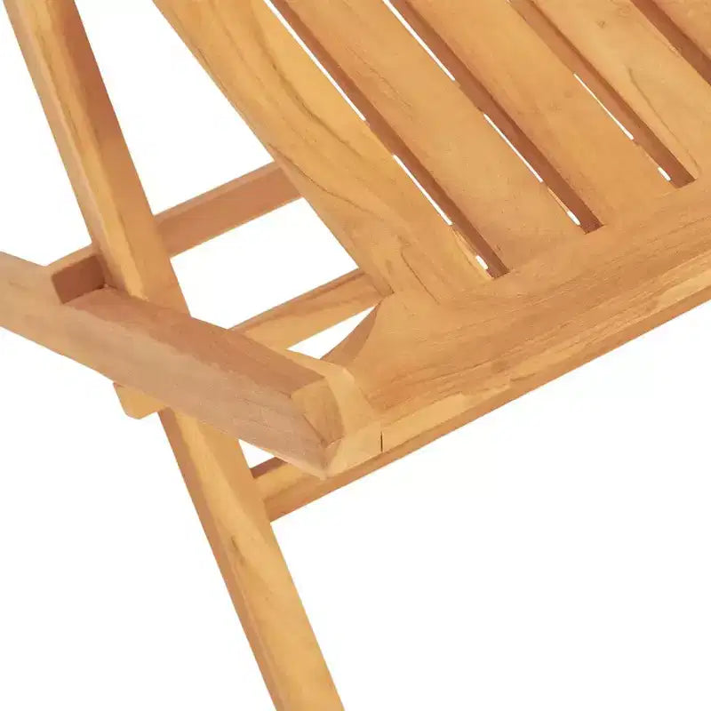 vidaXL Garden Dining Set Natural Wooden Color Solid Teak Wood Medium