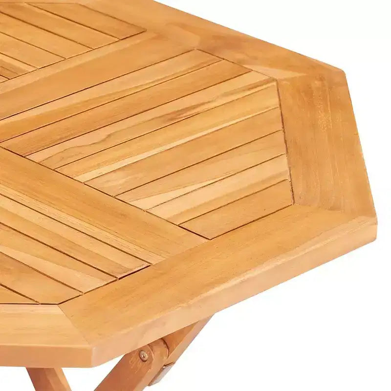 vidaXL Garden Dining Set Natural Wooden Color Solid Teak Wood Medium