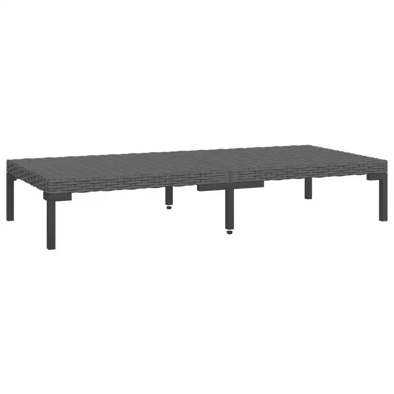 vidaXL Patio Lounge Set Outdoor Sectional Sofa 12 Piece Poly Rattan Dark Gray with Cushions - Perfect for Garden, Deck, or Patio