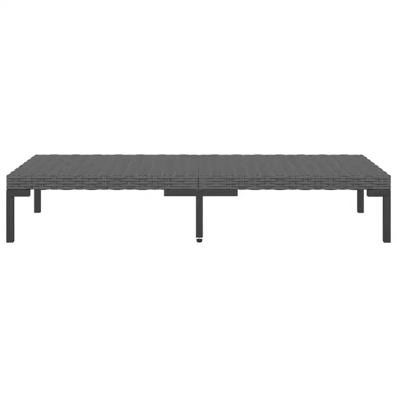 vidaXL Patio Lounge Set Outdoor Sectional Sofa 12 Piece Poly Rattan Dark Gray with Cushions - Perfect for Garden, Deck, or Patio