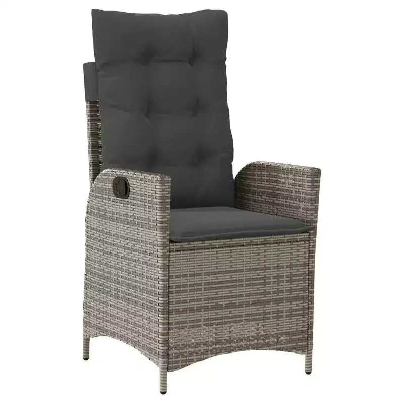 vidaXL Garden Dining Set Grey