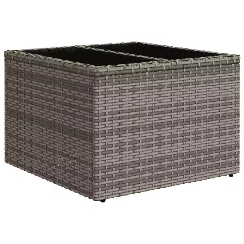vidaXL 6 Piece Patio Sofa Set with Cushions Gray and Navy Blue Poly Rattan
