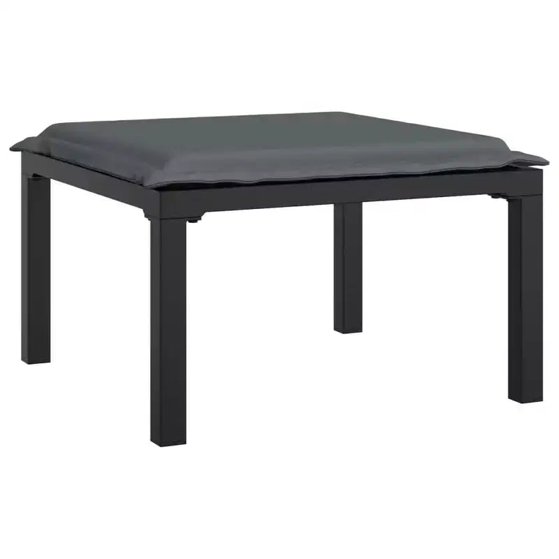 vidaXL Patio Lounge Set Sofa for Garden Lawn Set Black and Gray Poly Rattan