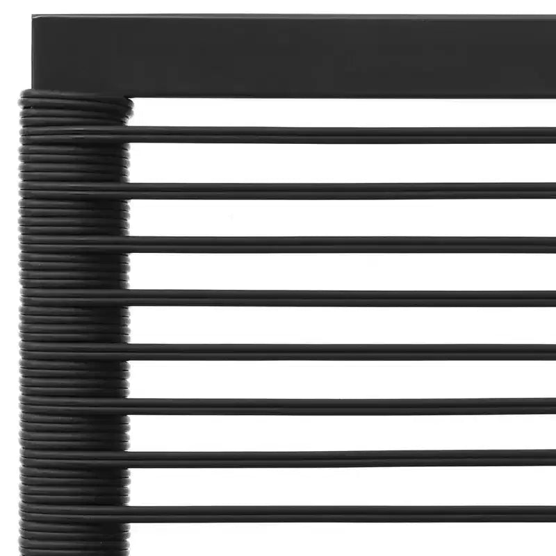 vidaXL Patio Lounge Set Sofa for Garden Lawn Black and Gray Poly Rattan