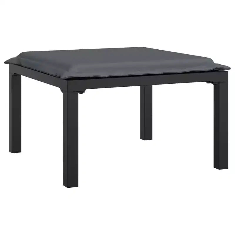 vidaXL Patio Lounge Set Sofa for Garden Lawn Black and Gray Poly Rattan