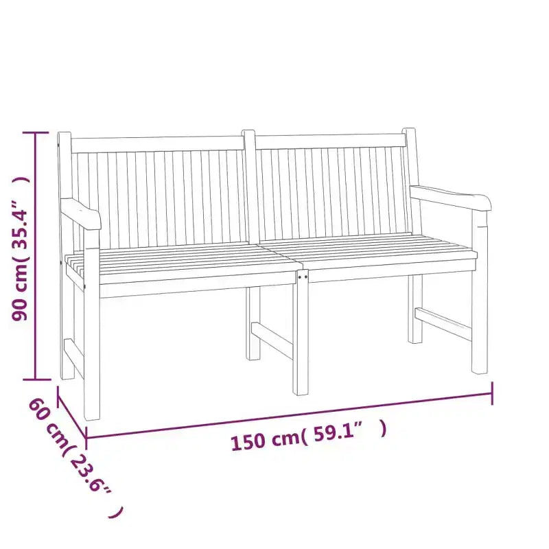 vidaXL Garden Dining Set Teak Solid Teak Wood Large Durable