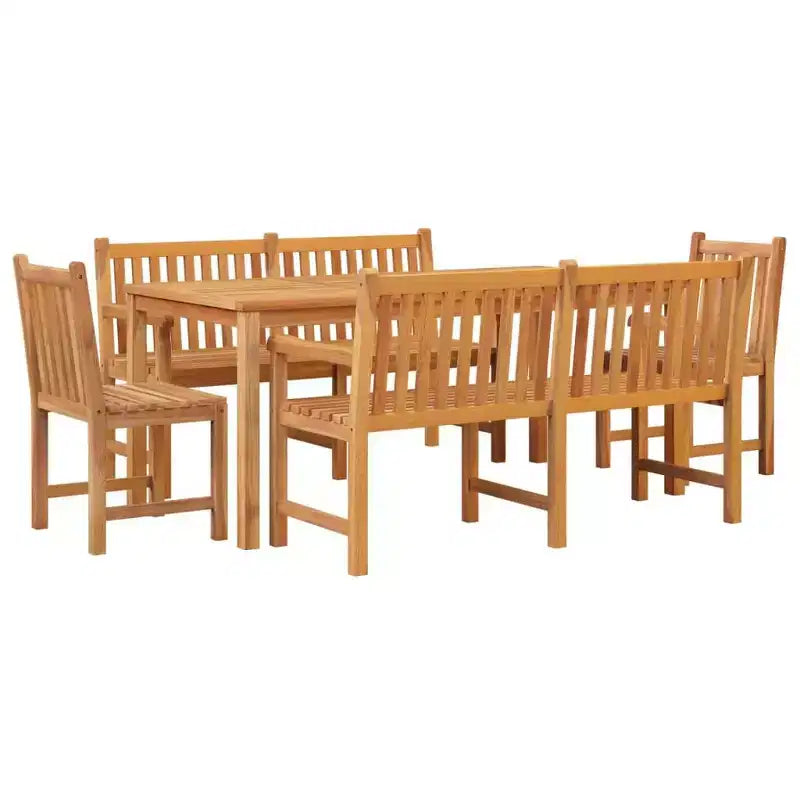 vidaXL Garden Dining Set Teak Solid Teak Wood Large Durable