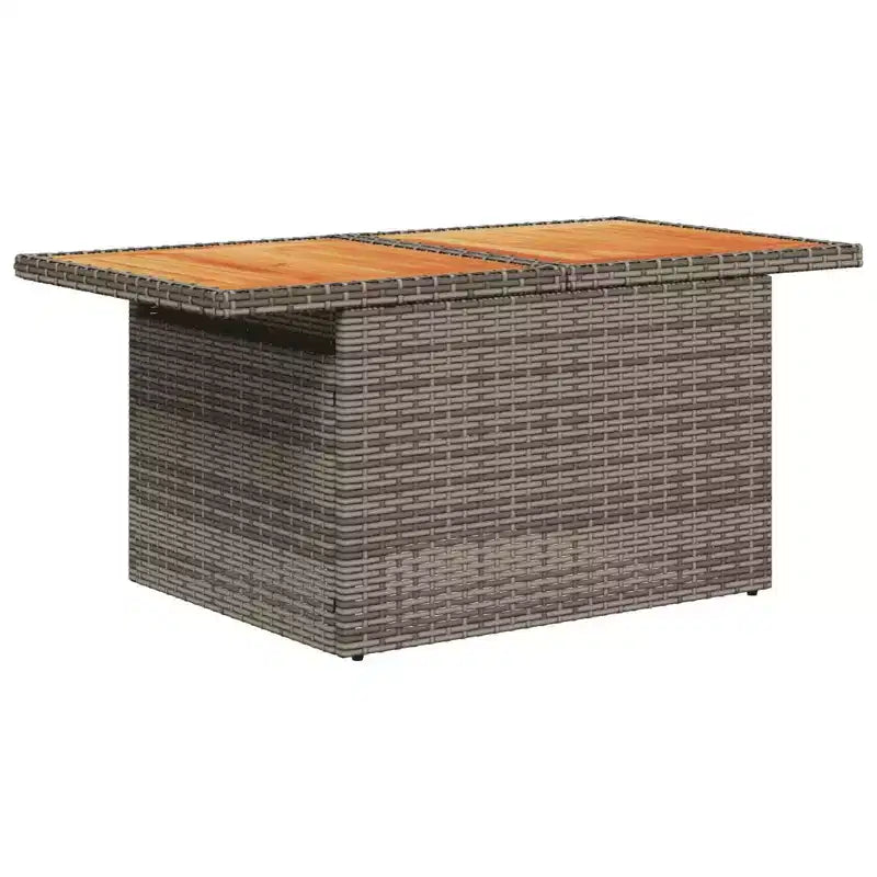 vidaXL Salon de jardin Gris Résine tressée Canapé de jardin modulable