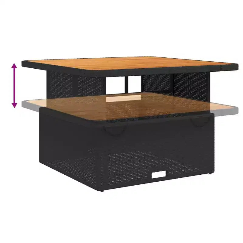 vidaXL Garden Dining Set Black, Brown, Cream