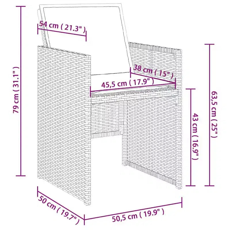 vidaXL Ensemble de salle à manger d'extérieur 14 places en résine tressée gris et noir, 15 pièces