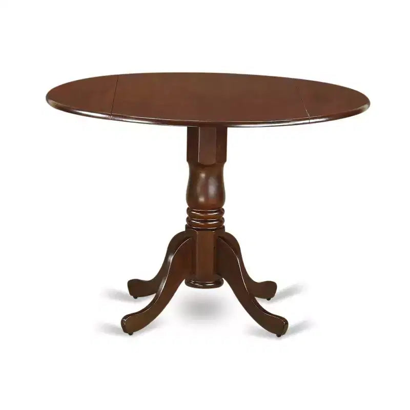 Ensemble de salle à manger rétro - Service de dînette 5 pièces avec chaises - Table ronde à abattants - Bois dur asiatique