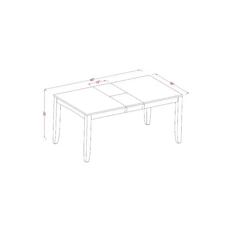 Cottage Dining Room Set - Table with Leaf & Chairs - Farmhouse Kitchen Furniture