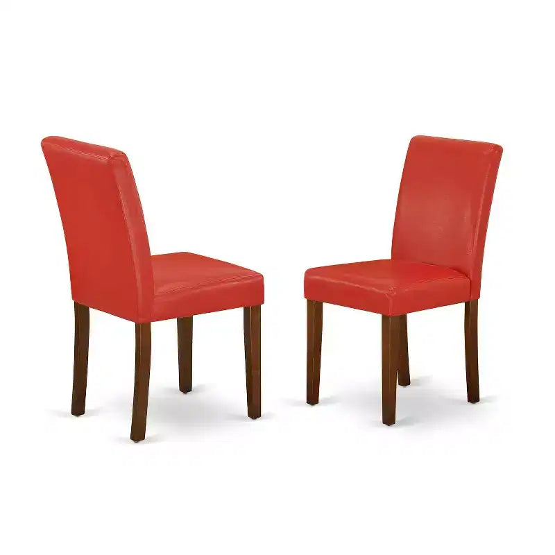 Ensemble Table de Cuisine Rectangulaire - Table à Manger 3 Pièces avec Chaises, Rouge Brique, 48/60 Pouces