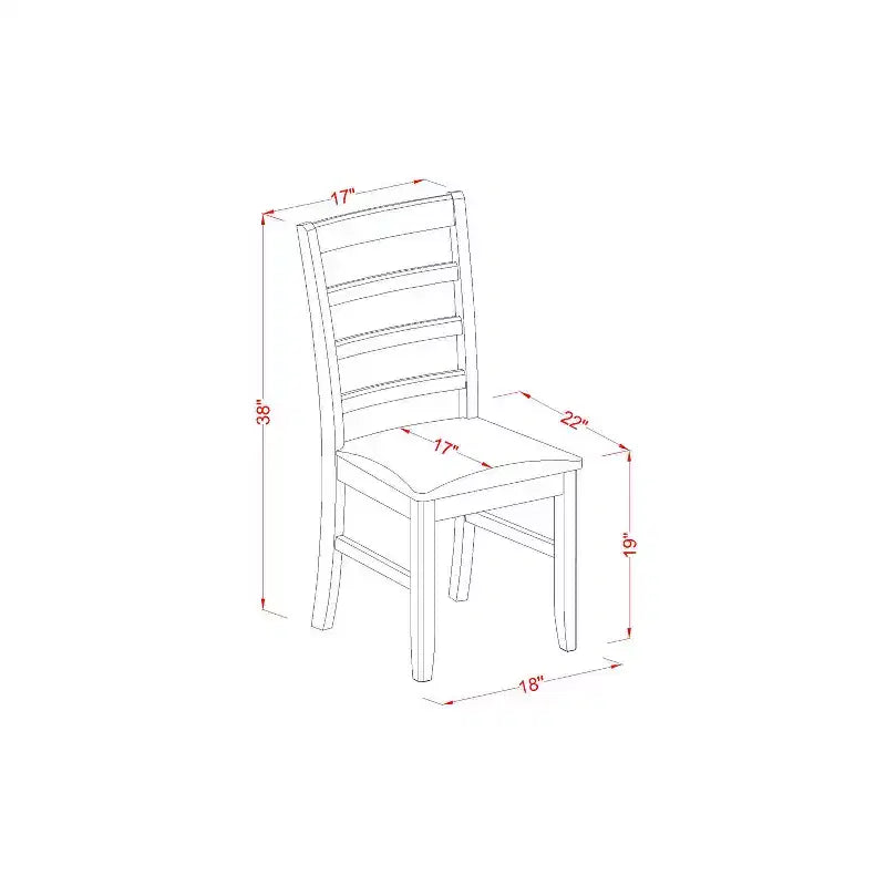 Ensemble de salle à manger 5 pièces - Table de cuisine ronde et 4 chaises - Ensemble de salle à manger côtier - Table de 42 pouces