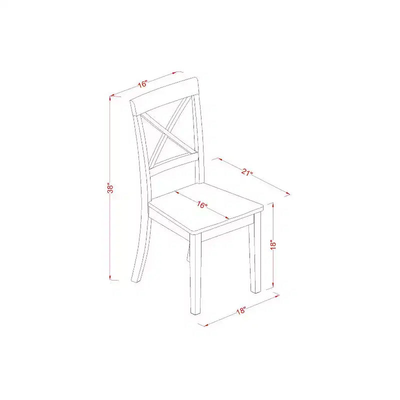 Ensemble table ronde et 4 chaises de cuisine – Table de salle à manger avec 2 chaises – Style méditerranéen