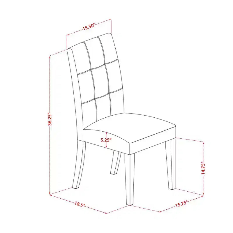 Round Dining Table Set with 2 Chairs - Linen White Kitchen Table & Chair Set
