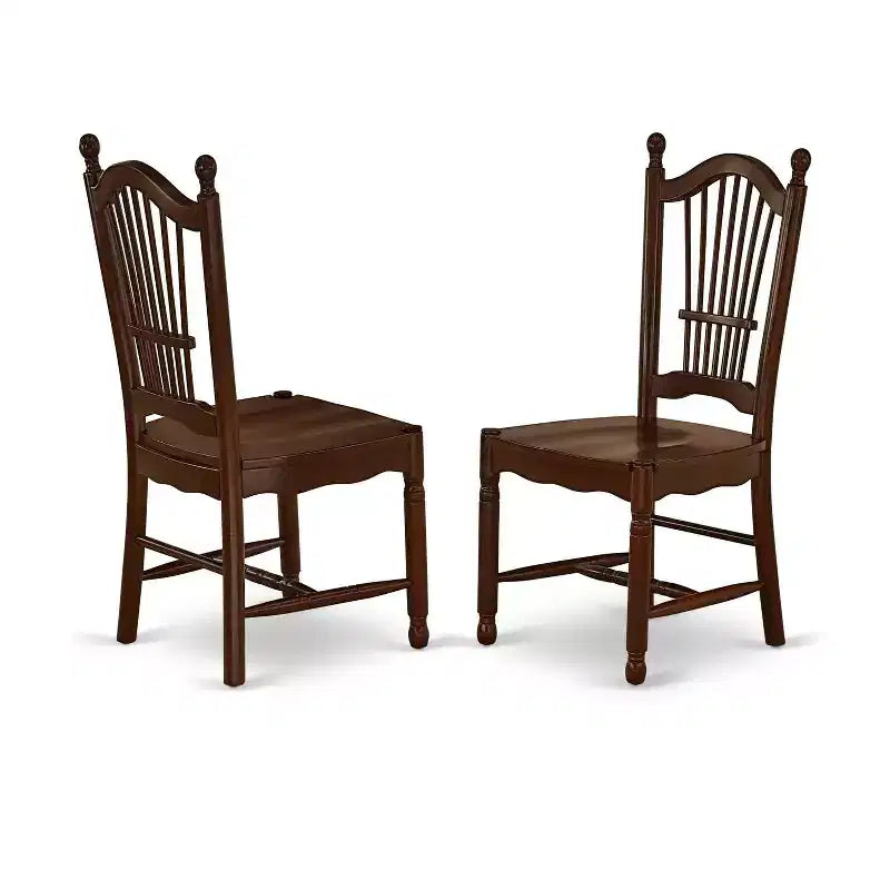 Rectangle Dining Table Set 3pc 48-60 Table w/ Leaf & 2 Wood Chairs - HomeStock