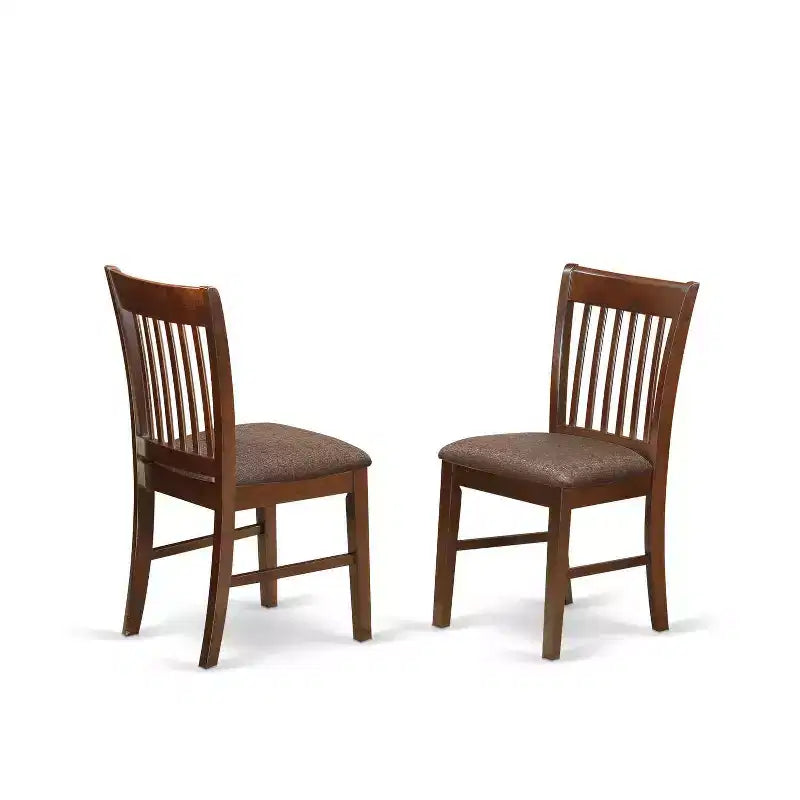 Elegant Dining Room Set - Mahogany Table & 6 Chairs - Rectangle Table with Leaf - Hardwood Construction