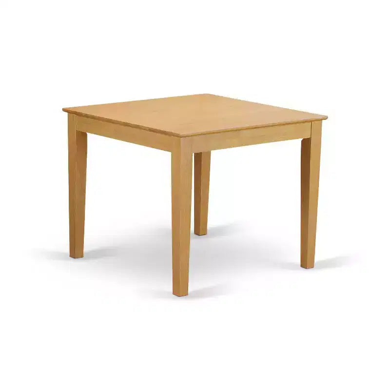 Kitchen Dining Set for 4 - 5 Piece Table & Chair Set - Linen Fabric Chairs - 36x36 Inch Oak Finish