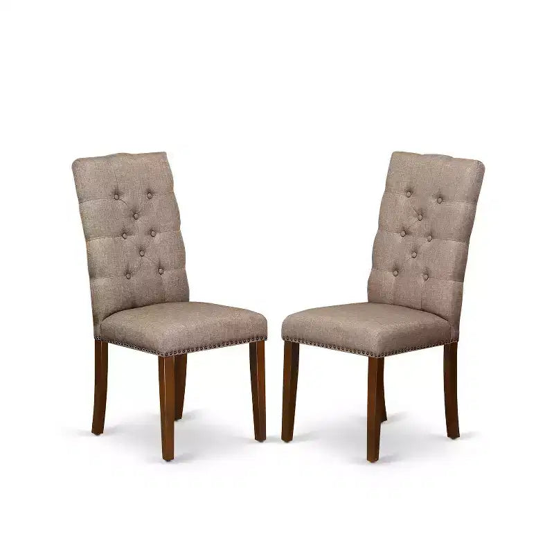 Kitchen Table Set 5 Piece - Modern Dinette Set with 4 Parsons Chairs & Drop Leaf Table - Hardwood Dining Furniture
